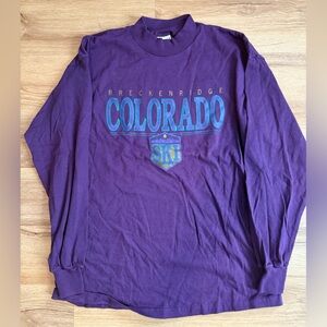 Purple Vintage Signal Sports Breckenridge Colorado Long Sleeve Shirt